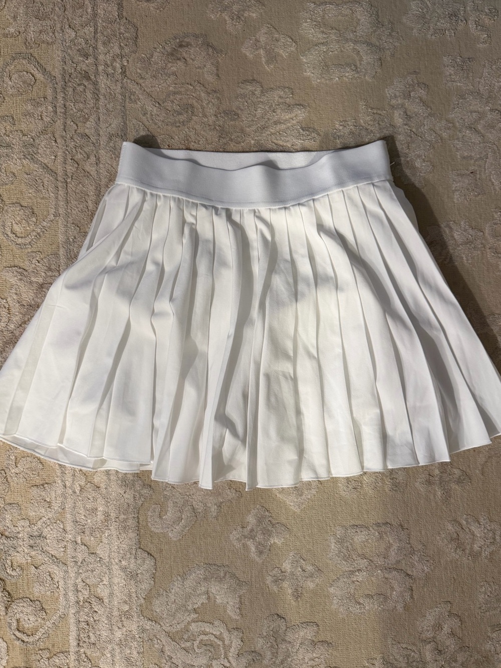 Aritzia -tna- White Pleated Skater Skirt